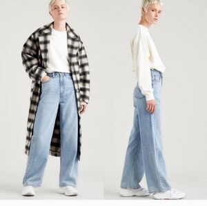 Levi's Light Blue Wide Leg Jeans